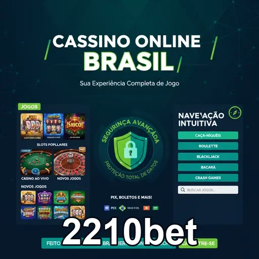 Ilustração de Experimente a Diversão dos Jogos Online na 2210bet