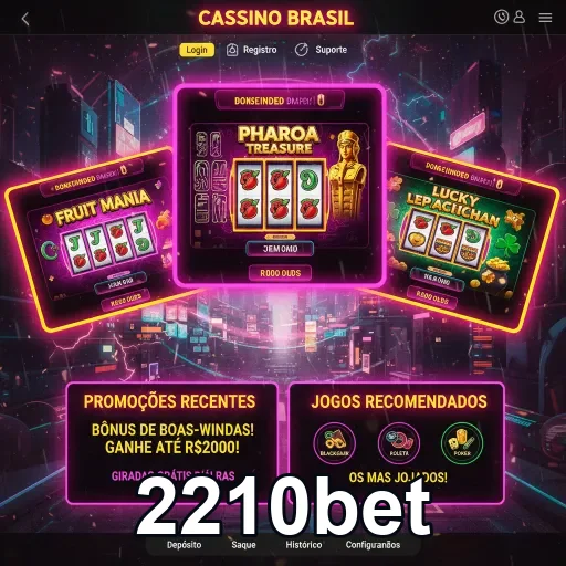 Ilustração de Experimente a Diversão dos Jogos Online na 2210bet